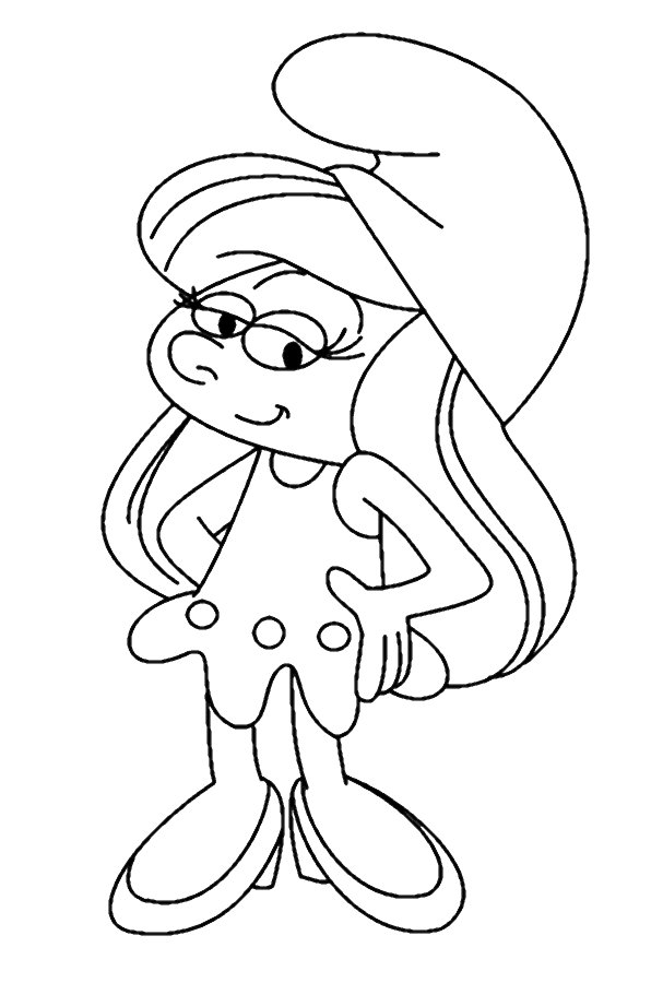 Uncoloured Pictures Of Cartoons Image Smurfette Cartoon Uncoloredjpg Smurfs Fanon