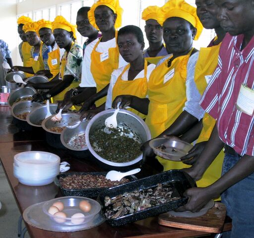 File:Nyakach trainers ready to serve solar cooked food.jpg