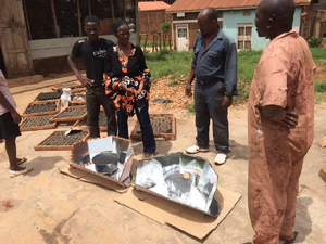 Faustine Odaba with Makerere students, 9-29-14