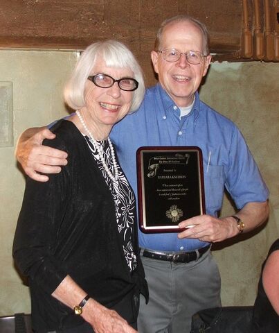 File:Barbara Knudson with Bob Metcalf receiving Order of Excellence Award 2005.jpg