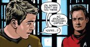 James T. Kirk (alternate reality) meets Q