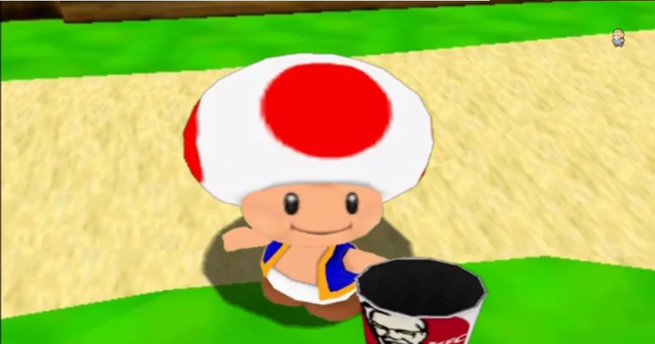 crazy toad mario