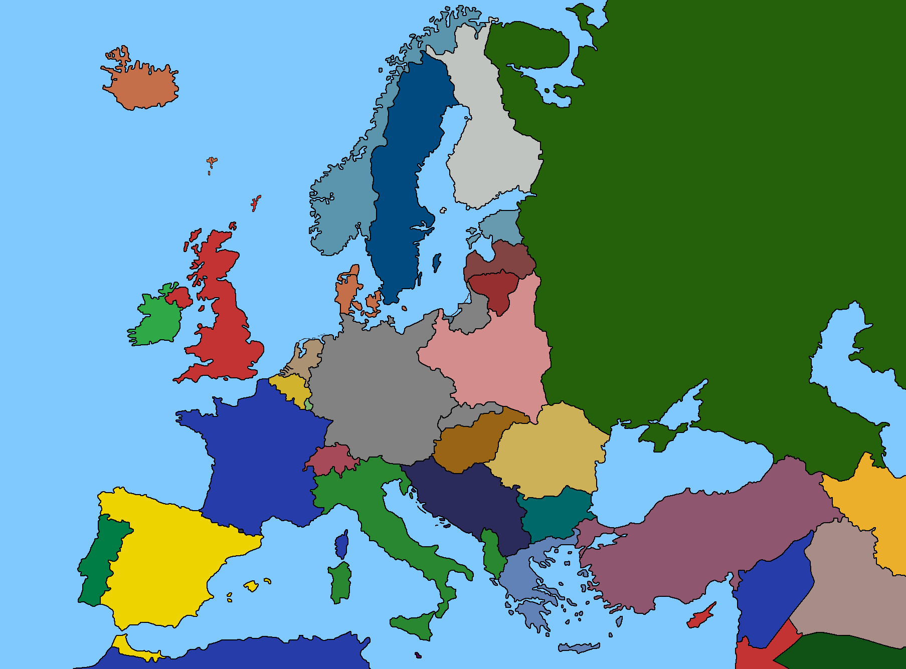 Map Of Europe 1939