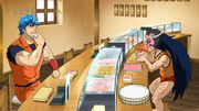 Monchy inside his Fortune Telling Sushi restaurant