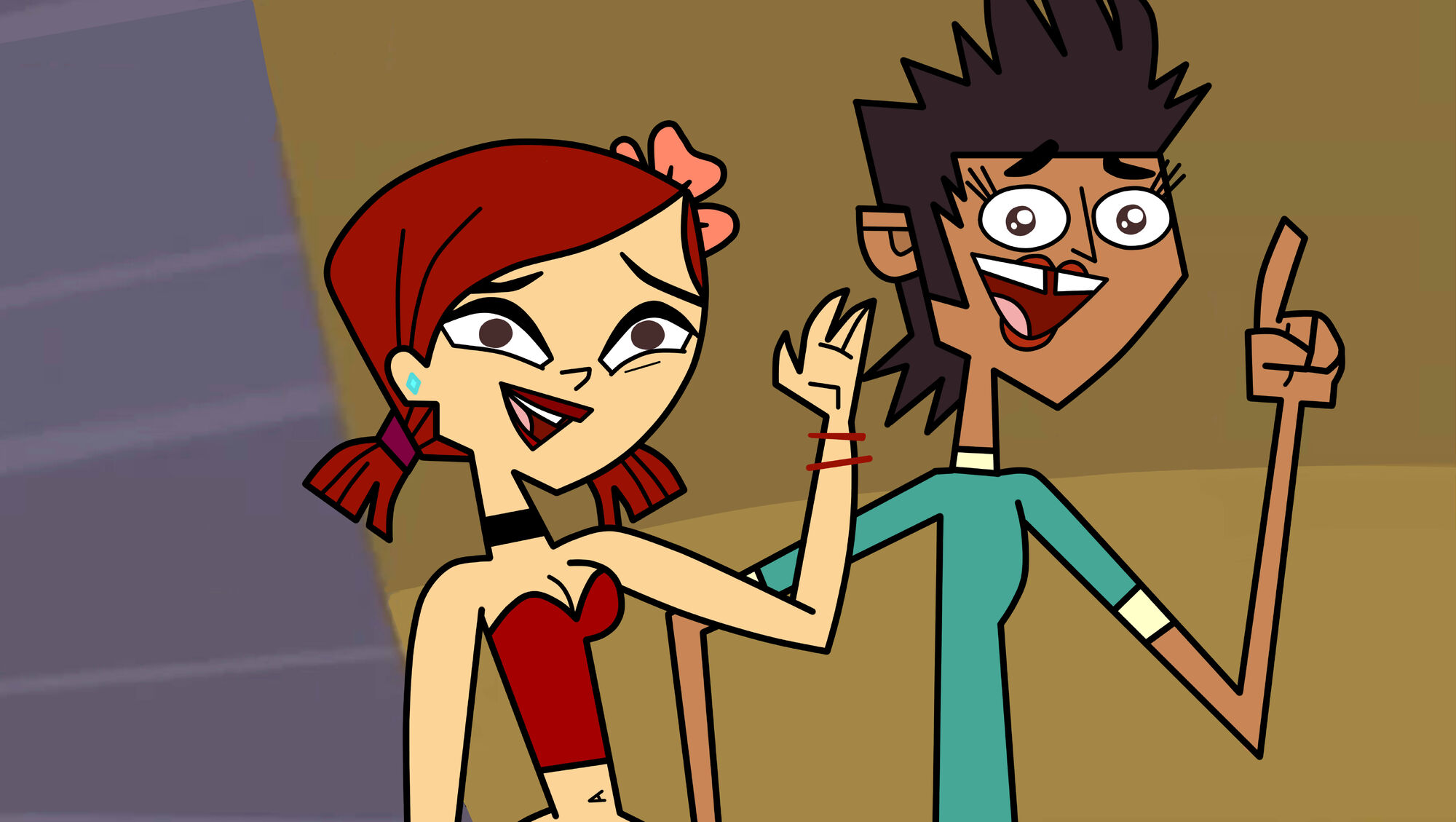 Image Zoey Mike Arriving Jpg Total Drama Returns Wiki