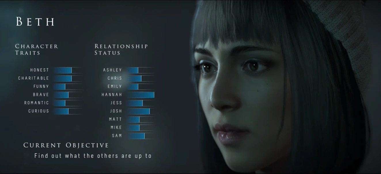 Image Beths stats.png Until Dawn Wiki Fandom powered by Wikia