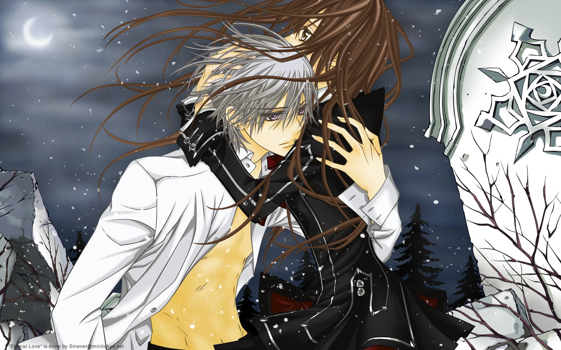 Image - Konachan.com - 52328 kiryu zero vampire knight yuuki cross.jpg