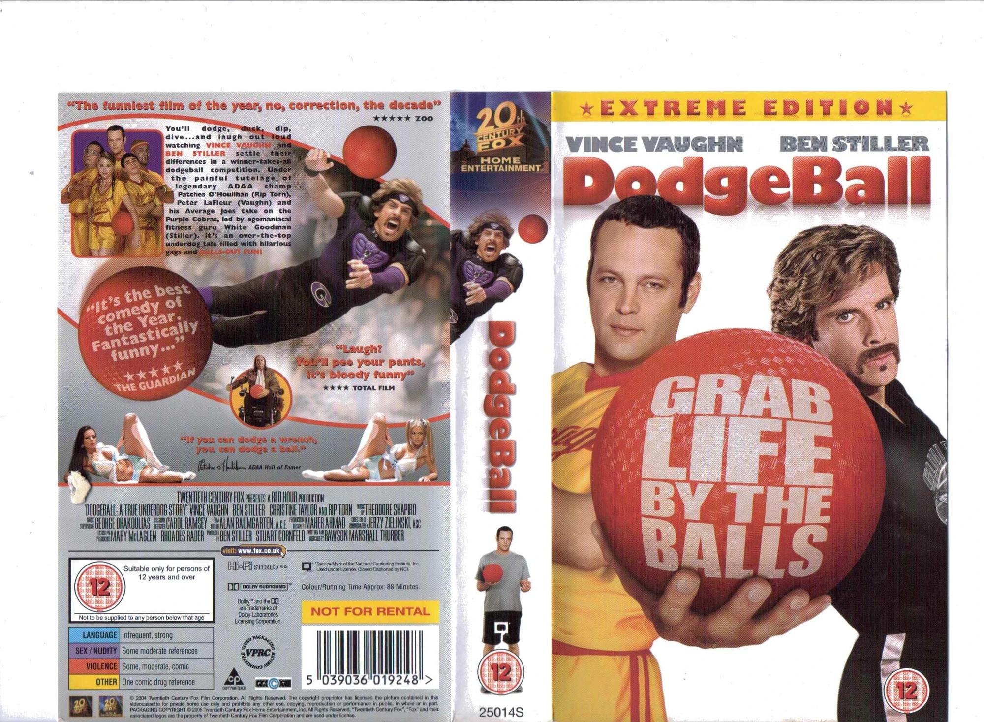 DodgeBall A True Underdog Story (2005, UK Retail VHS) VHS and DVD