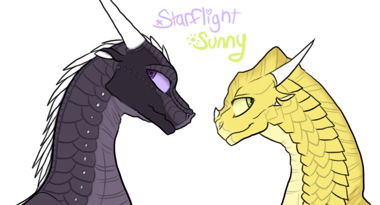 starflight and sunny wings of fire starflight and sunny wings of fire