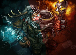 Lightning and fire spirit