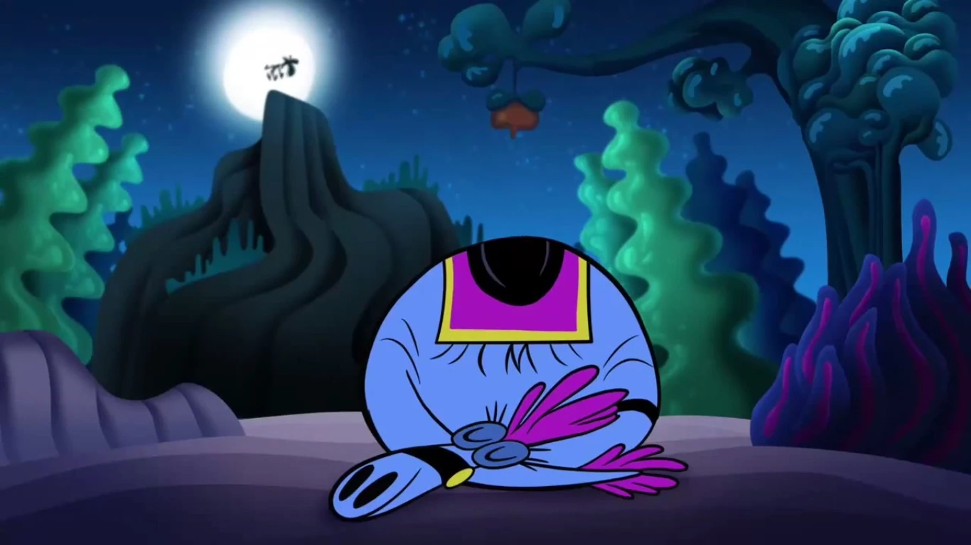 Image S1e12b Sylvia sleeping while Wander screams.jpg Wander Over