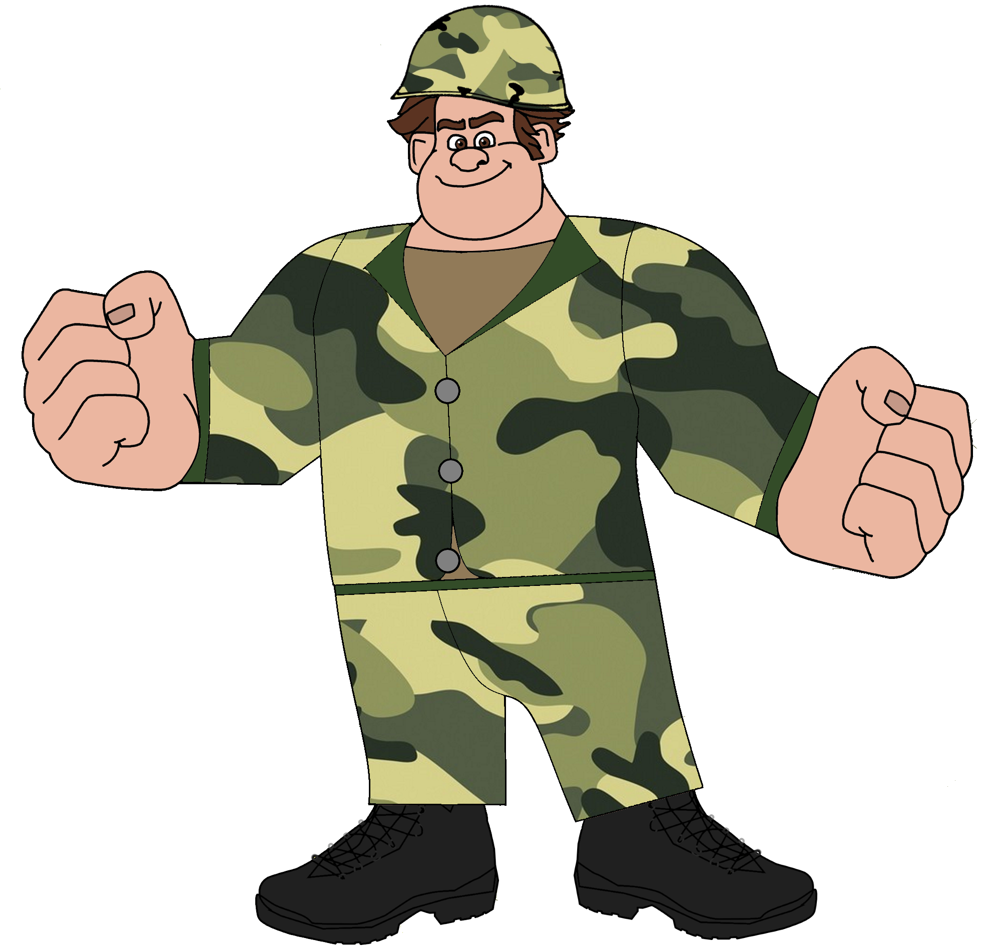 Army Animation Pictures File:Wreck-It Ralph in a Army Suit with his Helmet.png