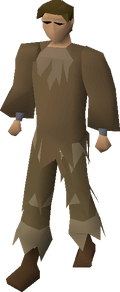 Wood camouflage gear equipped