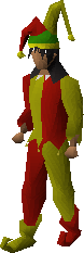 Silly jester outfit equipped male