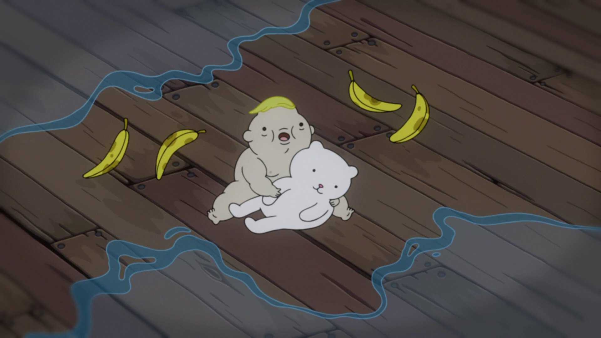 Image - S6e27 Baby Finn on boat with bear.png | Adventure ...