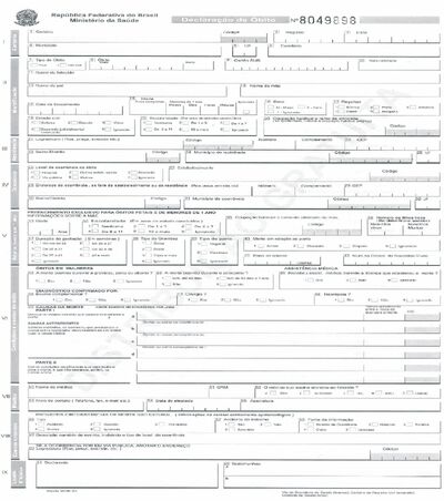 Declaração de Óbito