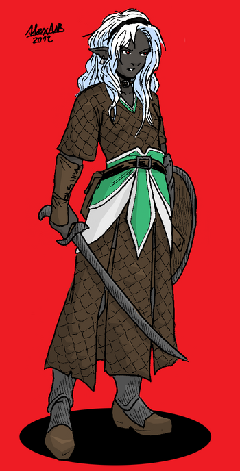 Elf Drow mercenary