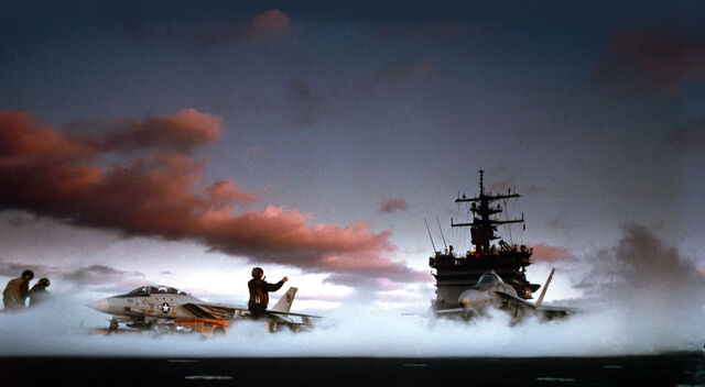 File:F-14 and F-18 prepare for launch cropped.jpg