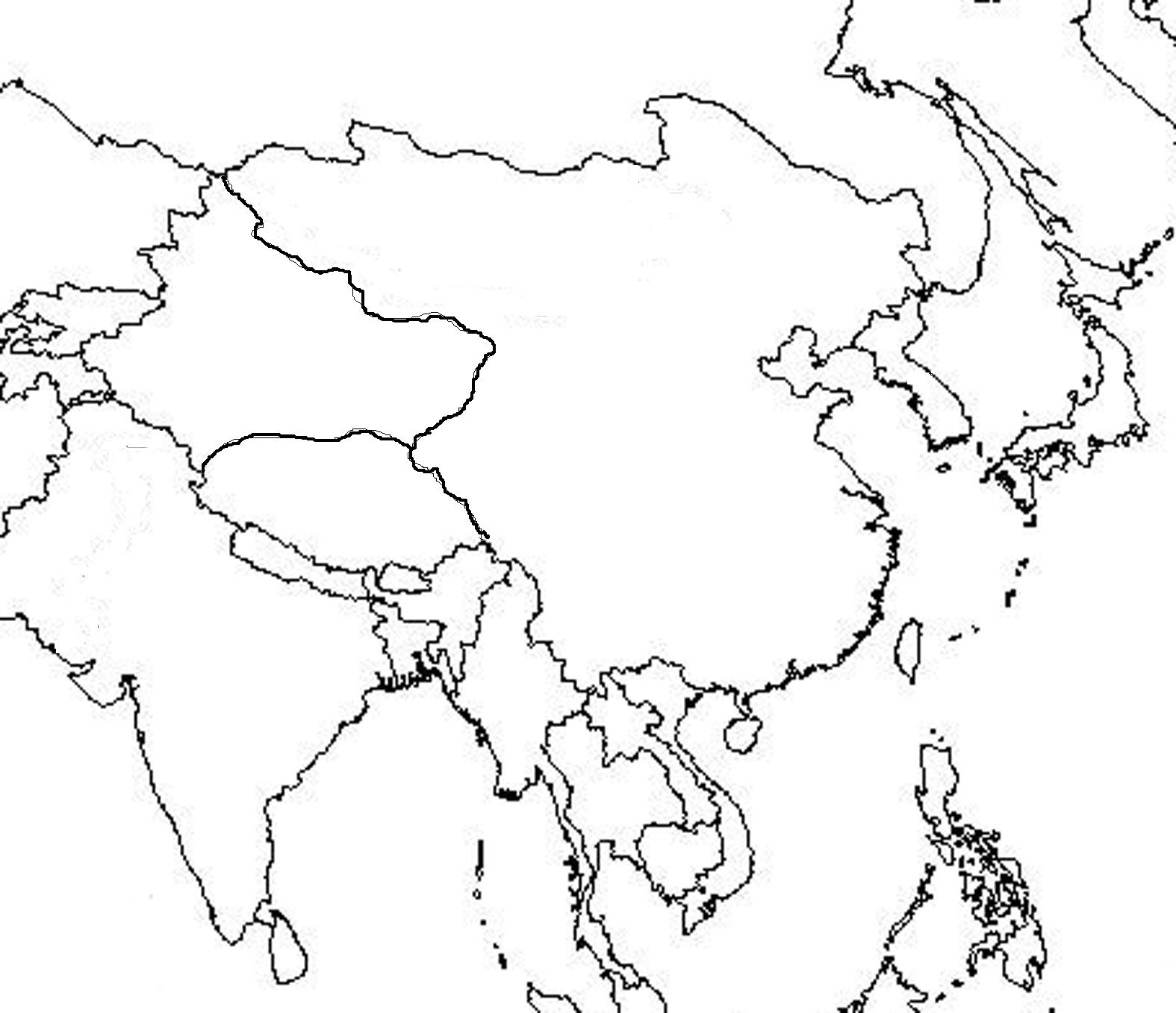 Outline Map Of Asia