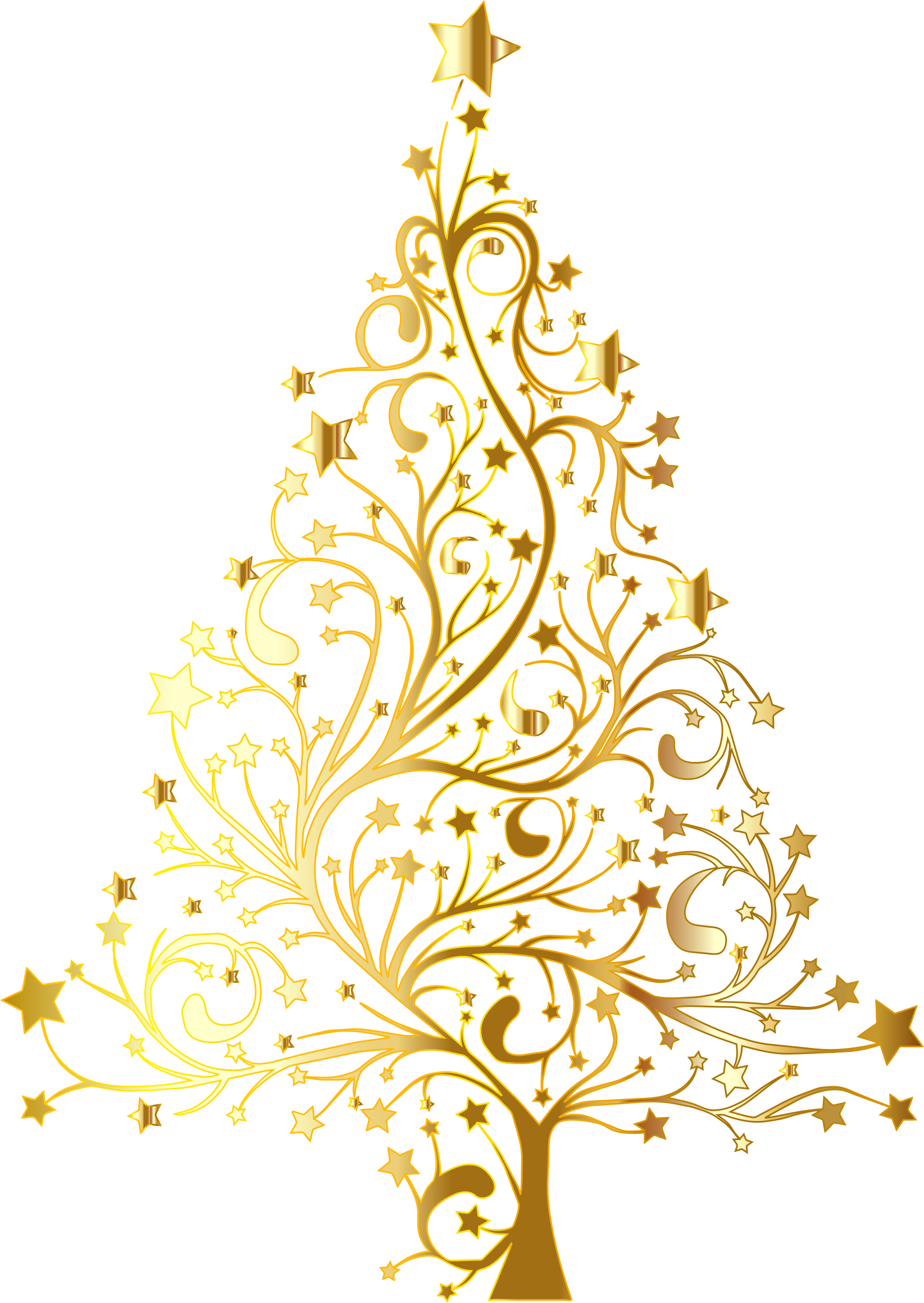 Image - Starry-Christmas-Tree-Gold-No-Background.png ...