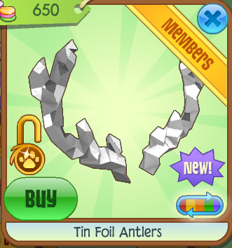 Animal Jam Tin Foil Antlers