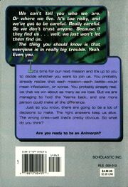 Animorphs alternamorphs 2 back cover