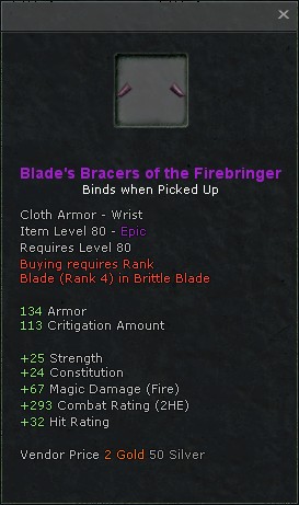 Blades bracers of the firebringer