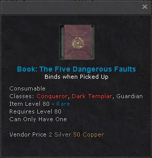 Book the five dangerous faults
