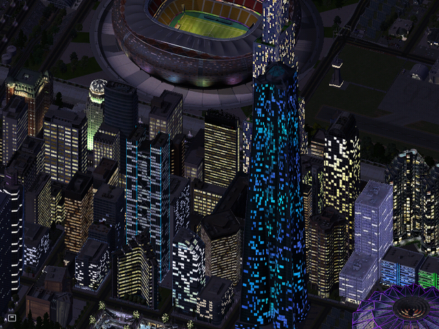 File:Downtown Dawson, Duwamish at night.png
