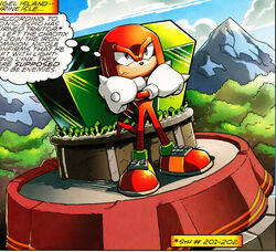 Knuckles Guarding the Master Emerald