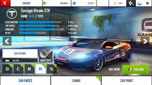 Savage Rivale Gtr Performance Stats Asphalt Wiki