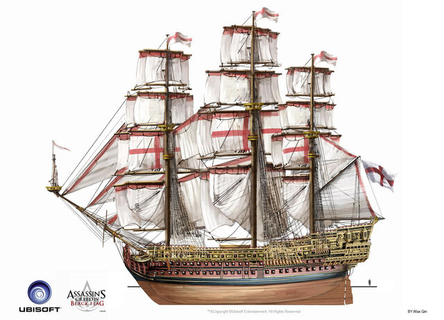 File:Assassin's Creed IV Black Flag -Ship- BritishMilitaryNavalShips RoyalSovereign by max qin.jpg