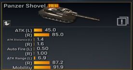 Panzer shovel stats