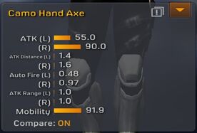 Camo Hand Axe stats