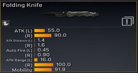 Folding Knife stats