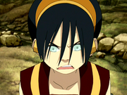 Toph yelling