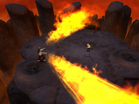 Ozai and Aang fight