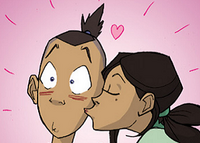 Kaya kisses Sokka