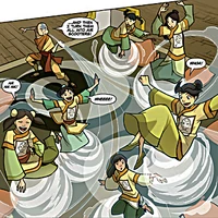 Aang entertaining the Official Avatar Aang Fan Club