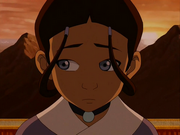 Katara looks sorrowful