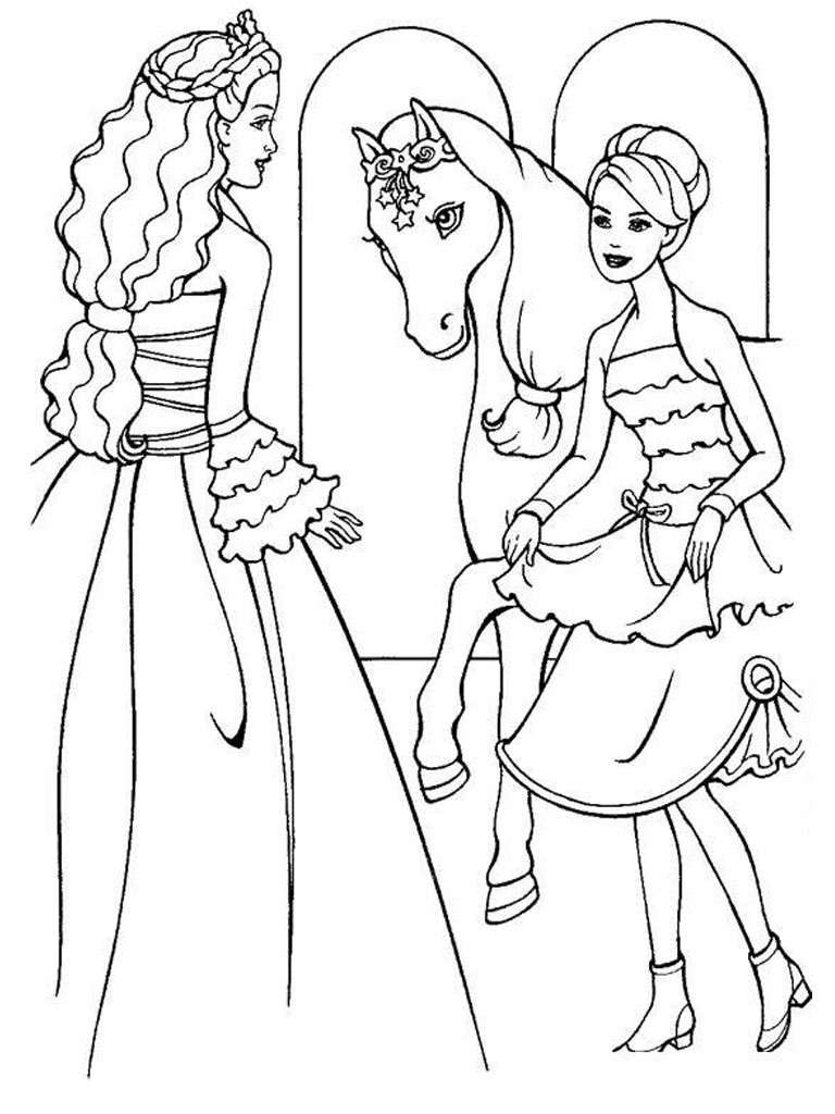 coloring pages barbie