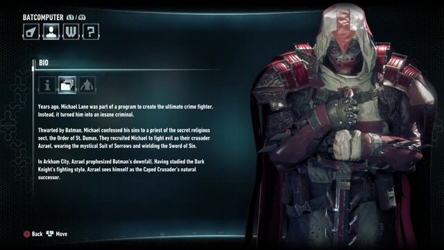 File:Batman Arkham Knight Character Bios Azrael.jpg