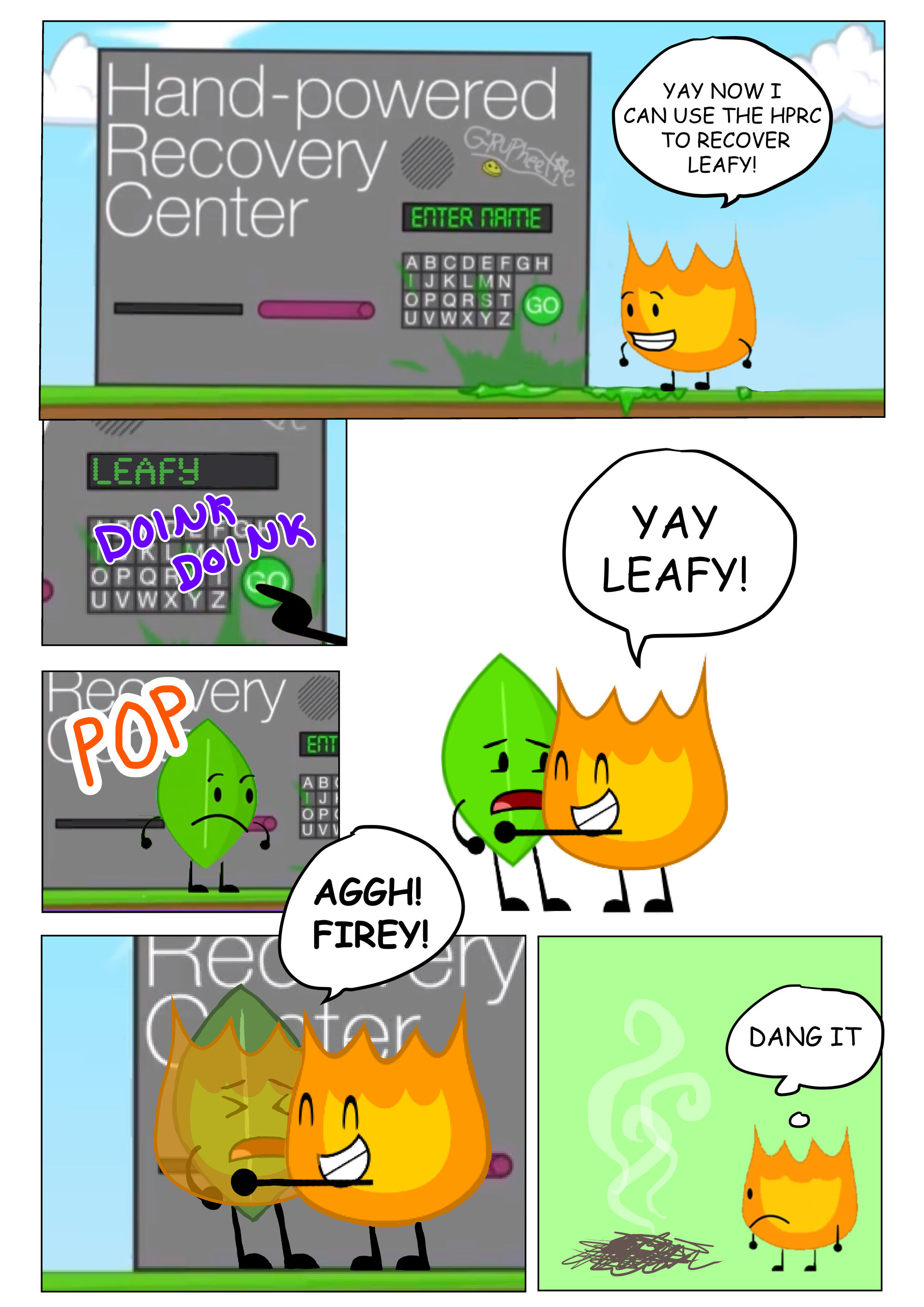 Image Firey and Leafy comic.jpg Battle for Dream Island Wiki