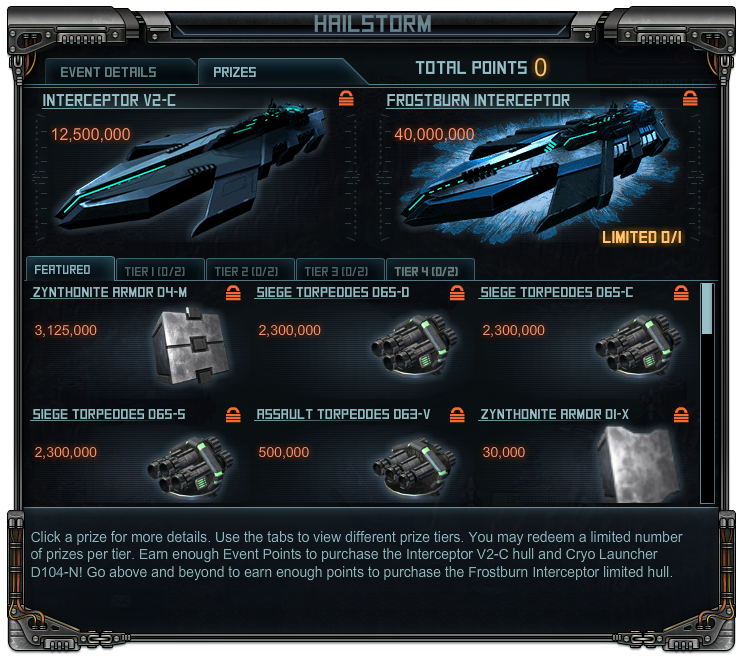 Hailstorm prizes
