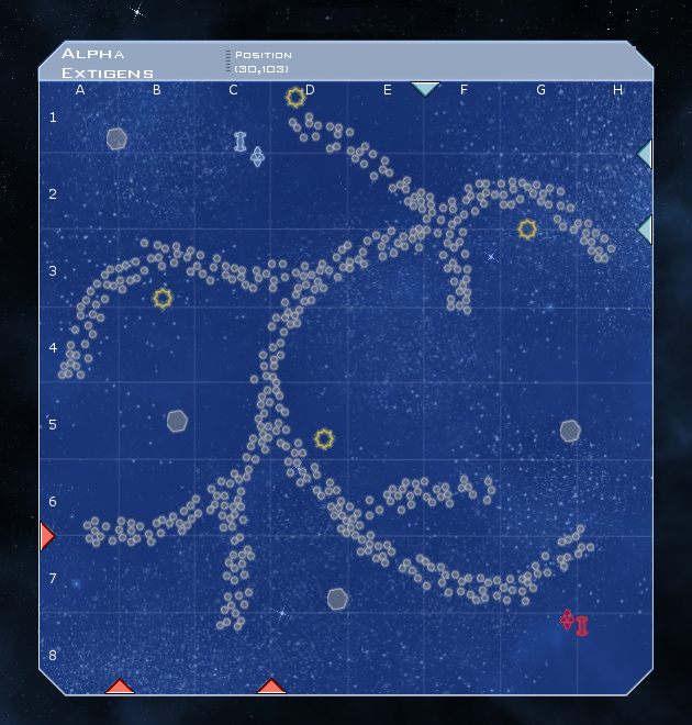Alpha Exgiens System Map