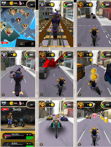 File:Collage of screenshots of Biker Mice Game.png