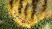 Tahnok using fire