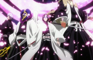 Byakuya surrounds the Reigai