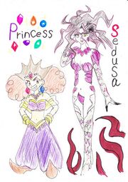 Princess and sedusa by turtlehill-d3f8bov