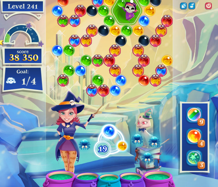 how to beat level 294 on bubble witch saga 3